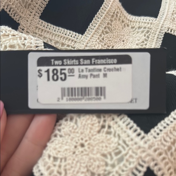 Black and Cream Checkered Pants - Picture 2 of 3